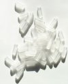 50 5x15mm Transparent Matte Crystal Glass Rectangle Beads